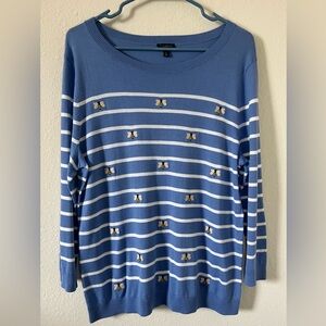 Talbots striped bee top, Size L